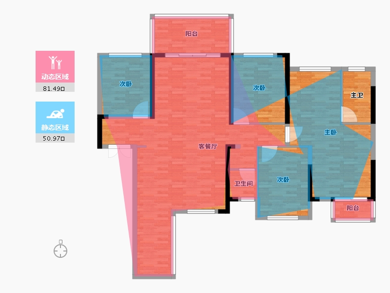 广西壮族自治区-百色市-田阳三和城-117.08-户型库-动静分区