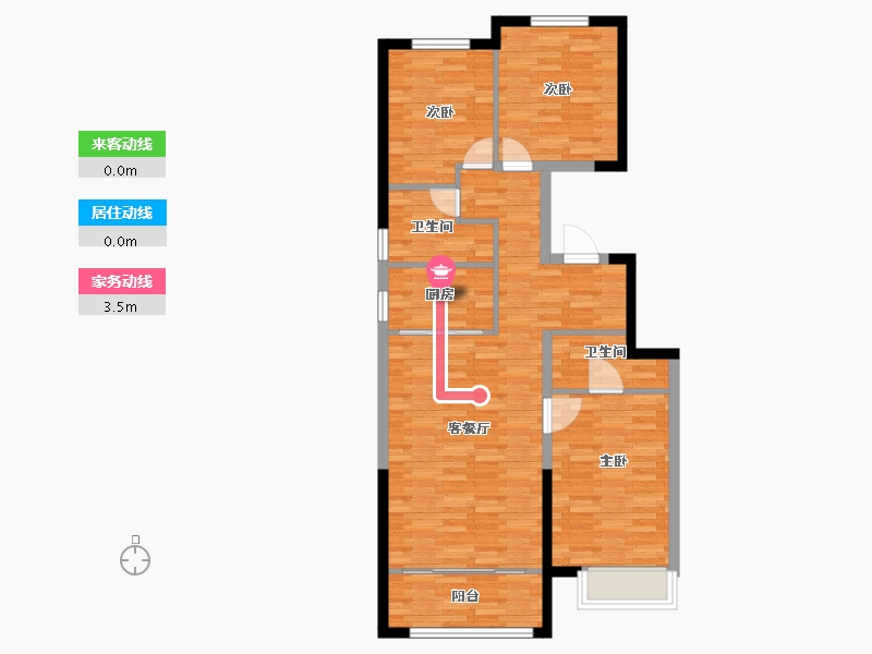 河北省-邢台市-皓顺新华府-86.06-户型库-动静线