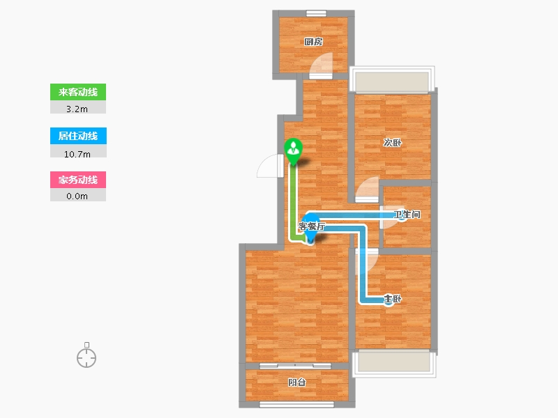 吉林省-延边朝鲜族自治州-上海城·澜院-71.26-户型库-动静线