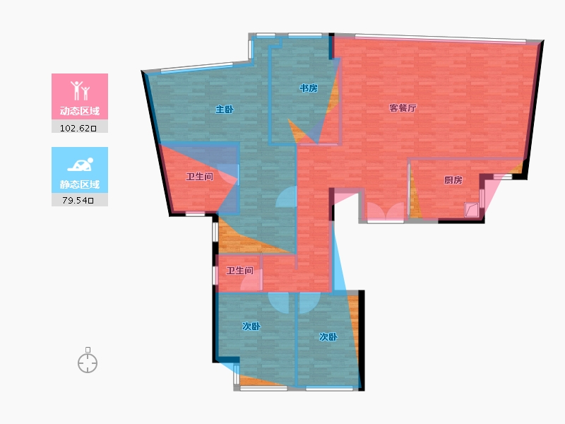 广东省-珠海市-IFC2期·琴澳湾1号T2-168.00-户型库-动静分区