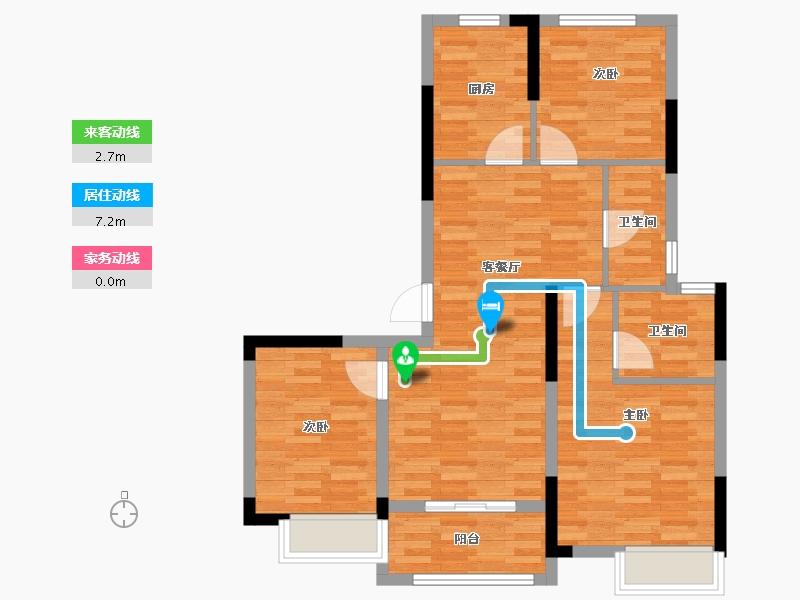 浙江省-金华市-婺城城投文晖雅居-79.20-户型库-动静线