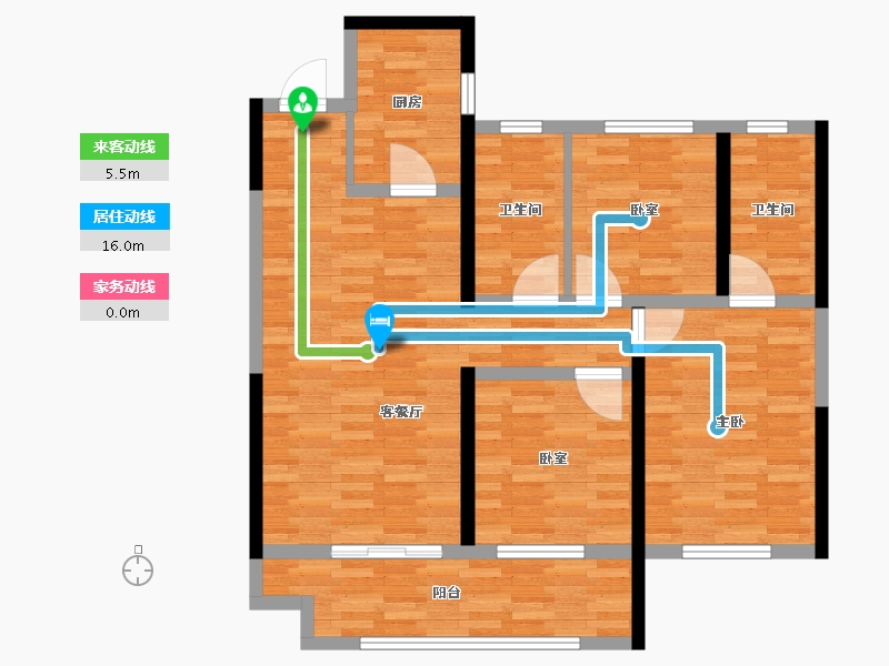 陕西省-榆林市-亚都锦绣城-94.04-户型库-动静线