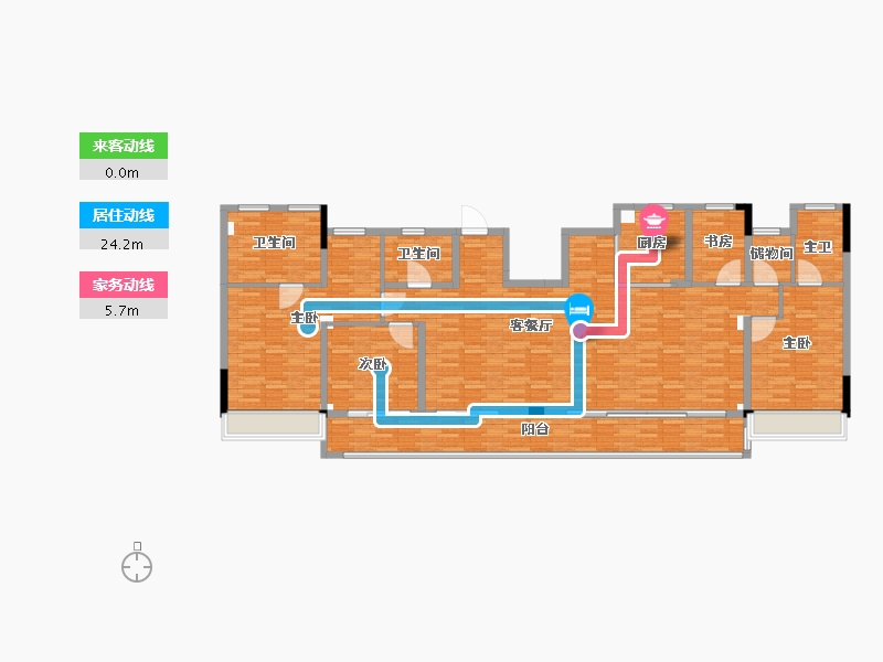 浙江省-台州市-蓝城·春风桂语-166.49-户型库-动静线