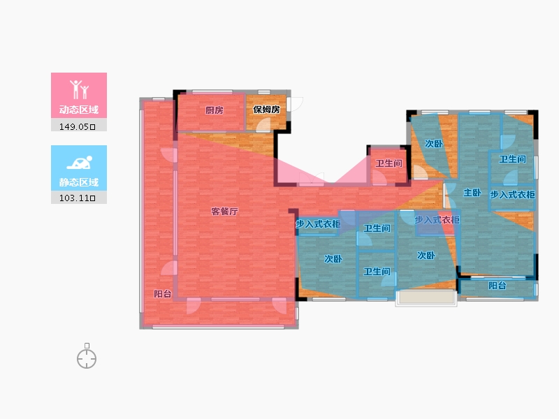 浙江省-台州市-明庐-251.45-户型库-动静分区