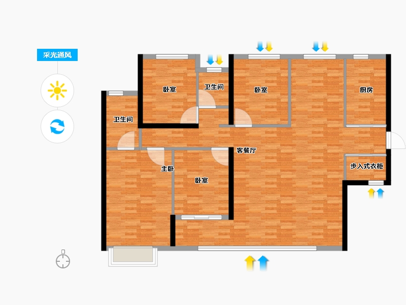 福建省-莆田市-联发建发玉湖兰溪-124.37-户型库-采光通风