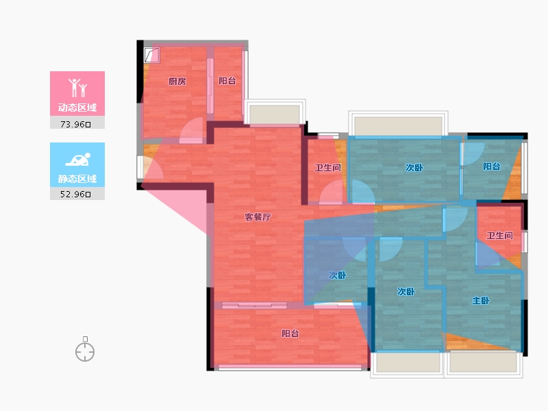 广东省-广州市-市政·君睿-110.32-户型库-动静分区