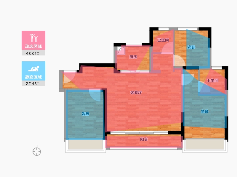 山东省-济南市-能建紫郡兰园-95.20-户型库-动静分区