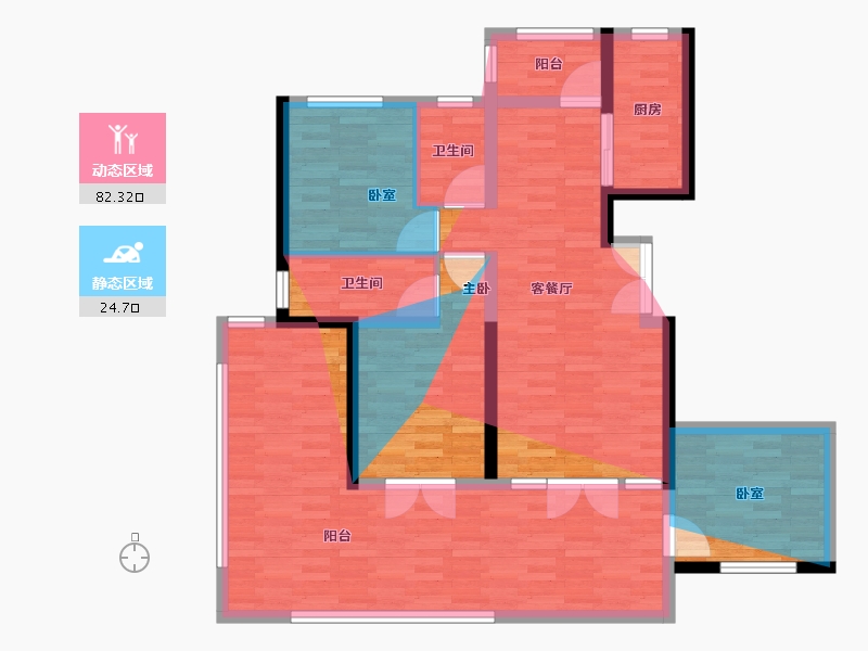 甘肃省-兰州市-观樾一品-104.66-户型库-动静分区