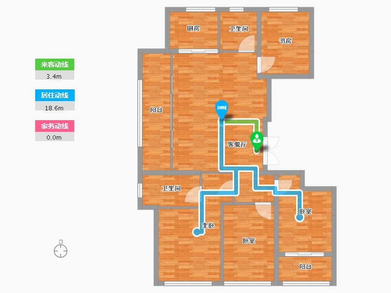 浙江省-绍兴市-天圣大越城-114.76-户型库-动静线