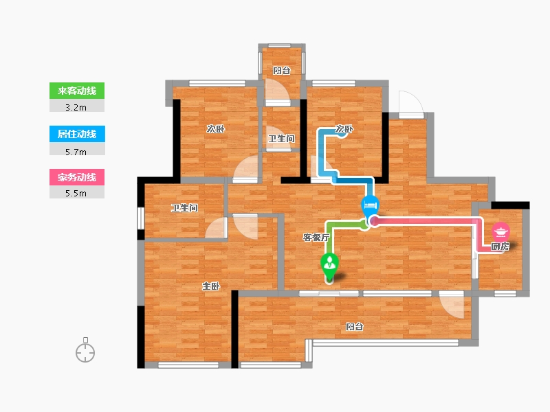 四川省-绵阳市-万向紫气东来-100.25-户型库-动静线