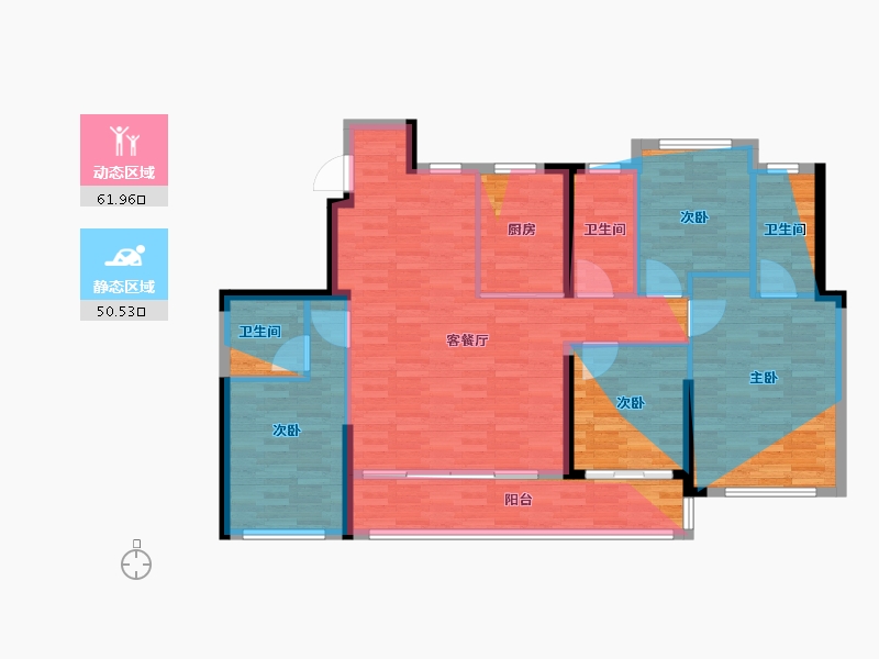 福建省-莆田市-联发建发玉湖兰溪-114.79-户型库-动静分区