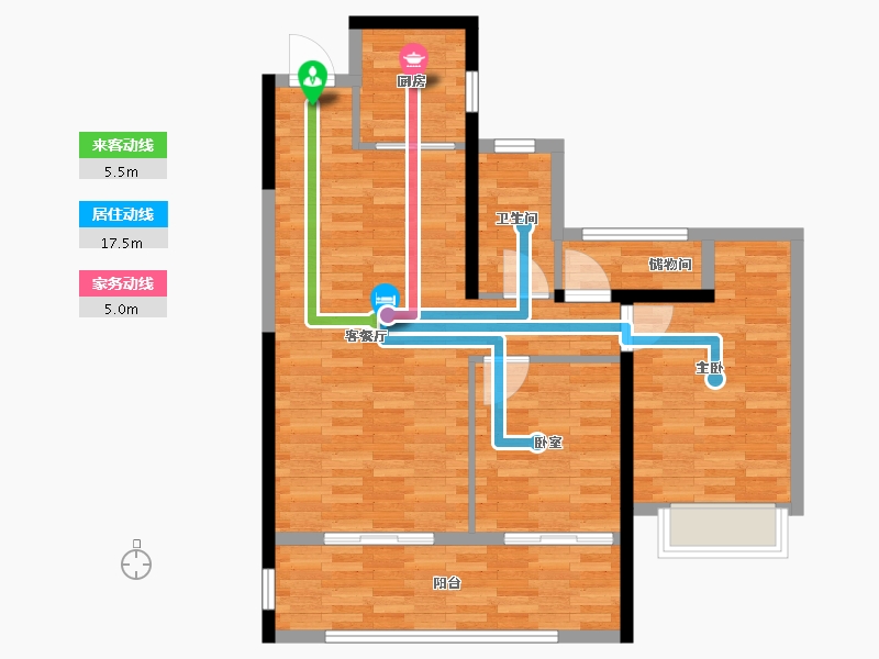 陕西省-延安市-邦泰·臻境-82.29-户型库-动静线