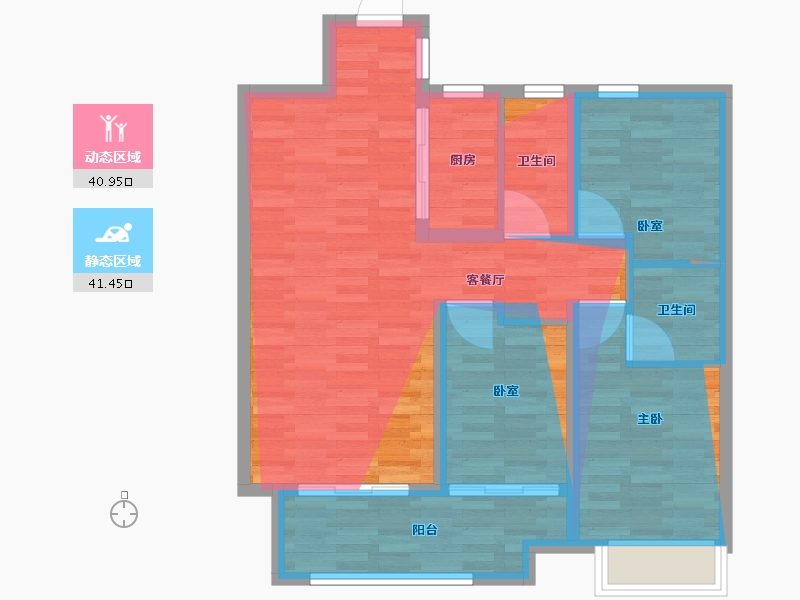 河北省-邢台市-皓顺新华府-77.87-户型库-动静分区