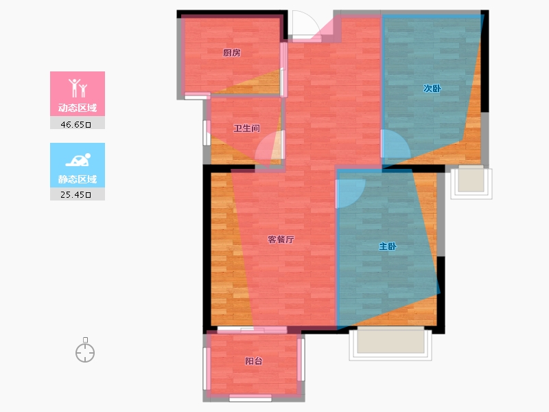 江苏省-无锡市-恒泰悦璟府-79.00-户型库-动静分区