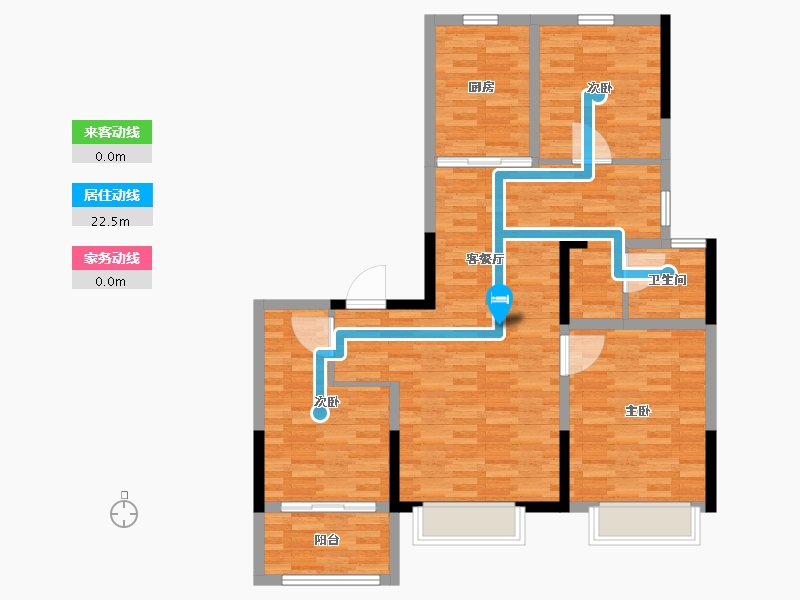 河南省-焦作市-城开院-97.60-户型库-动静线