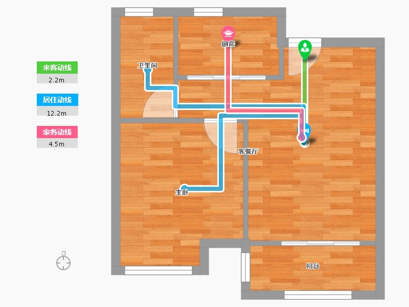 江苏省-南京市-蓝海雅苑-52.00-户型库-动静线