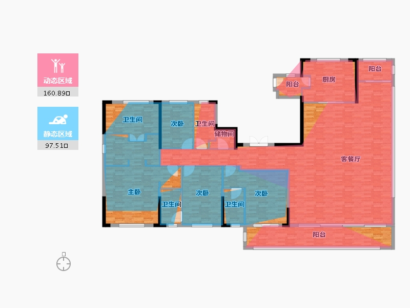 浙江省-宁波市-保利明湖金茂府-262.27-户型库-动静分区