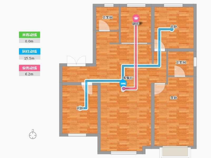 内蒙古自治区-鄂尔多斯市-万正·康和云璟-103.01-户型库-动静线