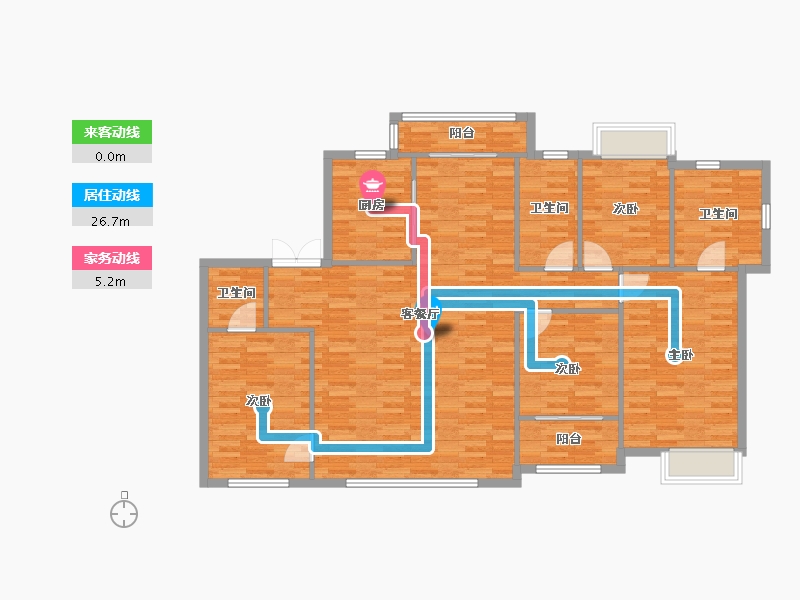 福建省-厦门市-湖畔润璟-136.00-户型库-动静线