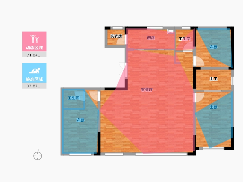 吉林省-长春市-万龙府-138.00-户型库-动静分区