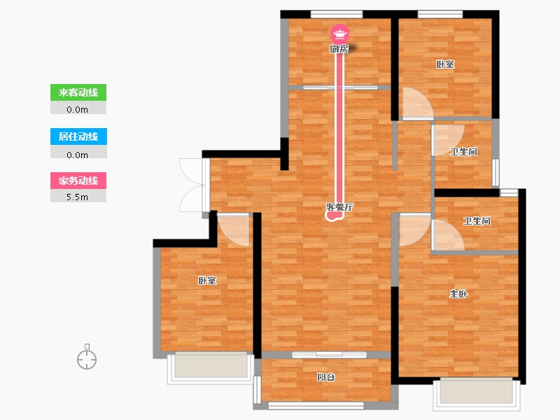 陕西省-榆林市-亚都锦绣城-100.80-户型库-动静线