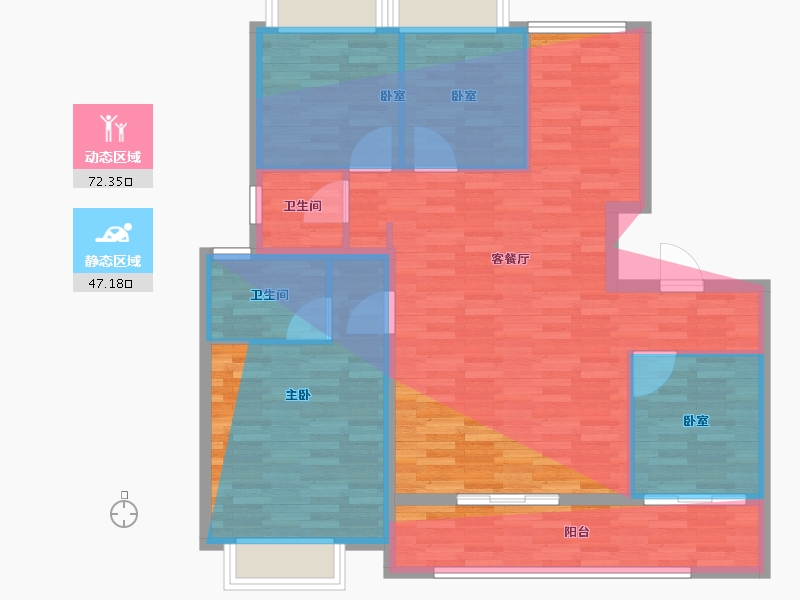 江苏省-苏州市-恒泰象屿时光青澄-102.01-户型库-动静分区