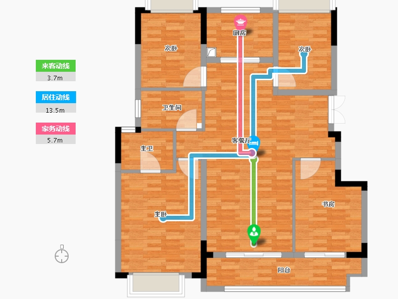 四川省-成都市-华商桂府-106.33-户型库-动静线