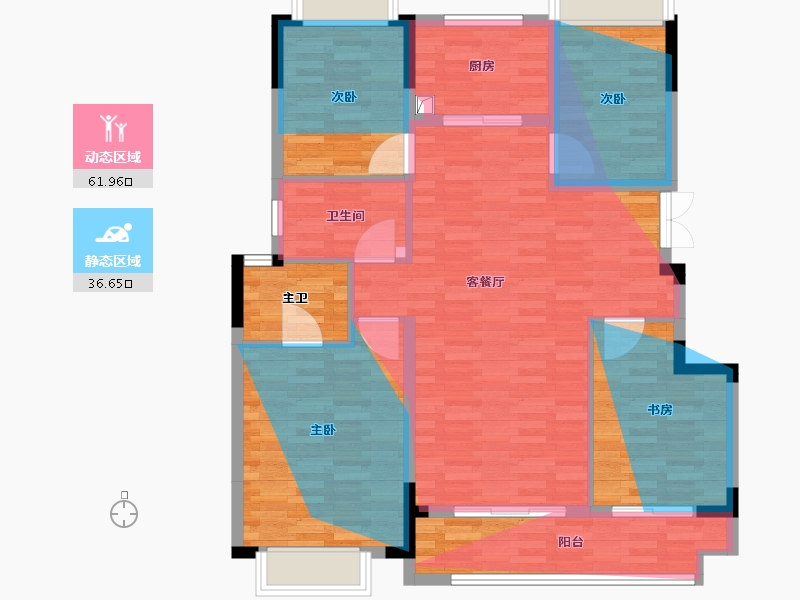 四川省-成都市-华商桂府-106.33-户型库-动静分区