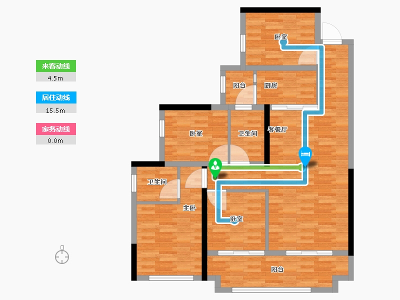 四川省-宜宾市-光明春天·海翔·天宸-89.64-户型库-动静线