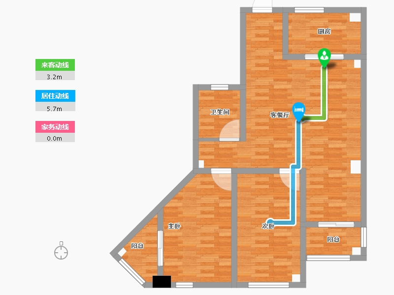 山西省-吕梁市-名仁家园-81.73-户型库-动静线