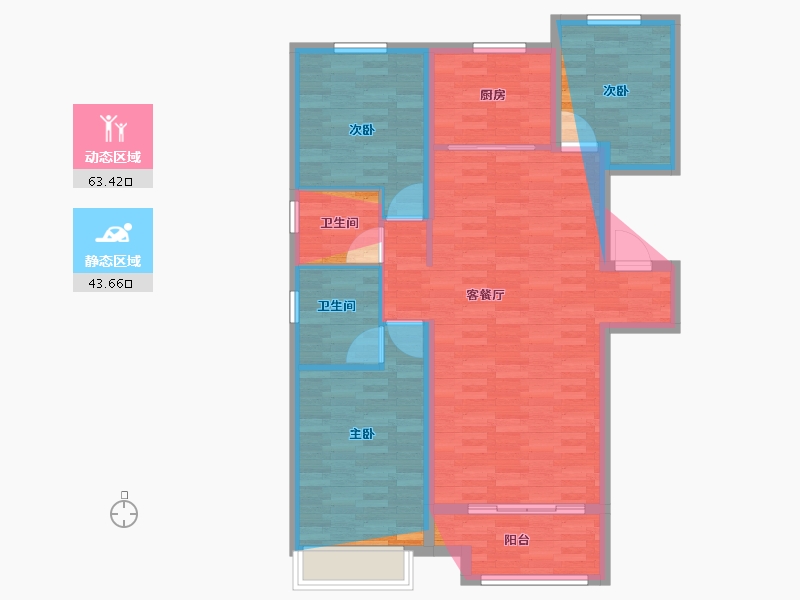 河北省-邢台市-皓顺新华府-97.48-户型库-动静分区