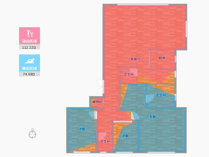 辽宁省-大连市-中海十里潮颂-188.00-户型库-动静分区