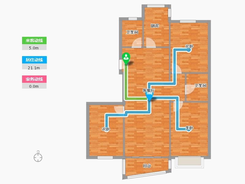 甘肃省-兰州市-科教城一期-120.77-户型库-动静线