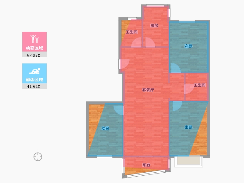 甘肃省-兰州市-科教城一期-120.77-户型库-动静分区