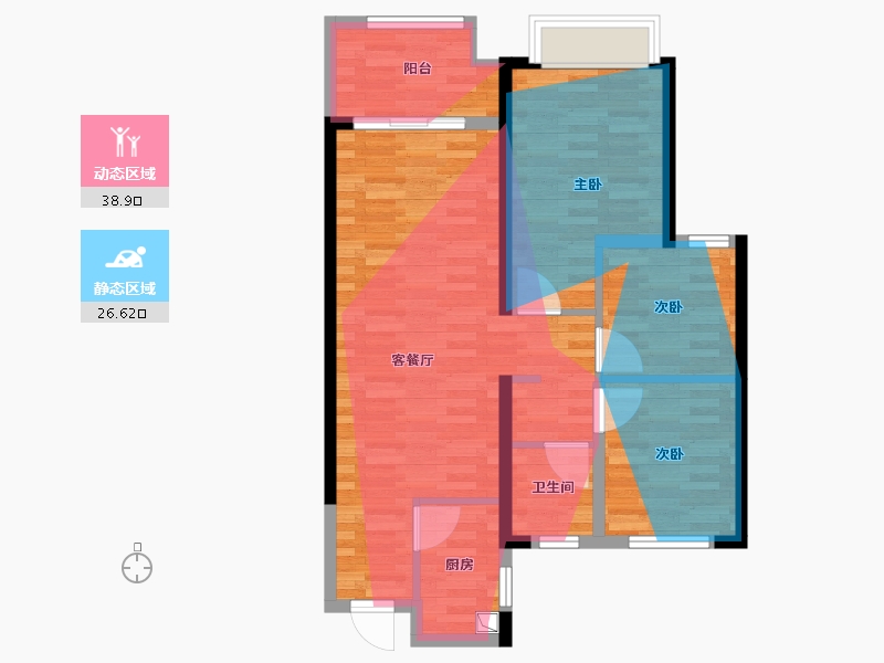 河南省-郑州市-书香雅苑-73.60-户型库-动静分区