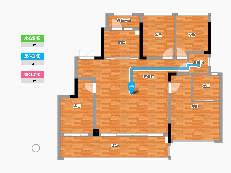 贵州省-贵阳市-誉鹭湖-131.88-户型库-动静线