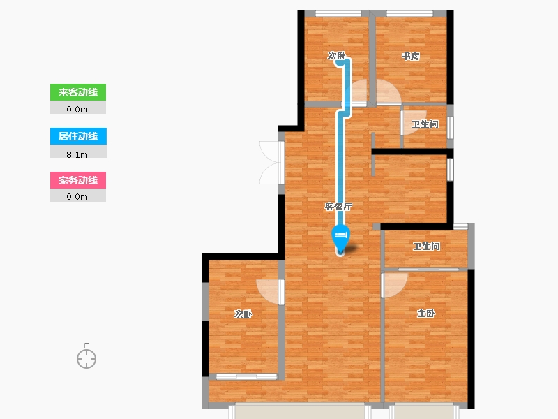 河南省-郑州市-美盛·臻湾一品-113.60-户型库-动静线