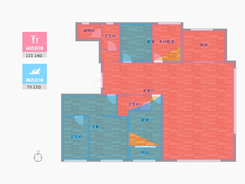 山东省-济南市-凤凰路壹号院-191.45-户型库-动静分区