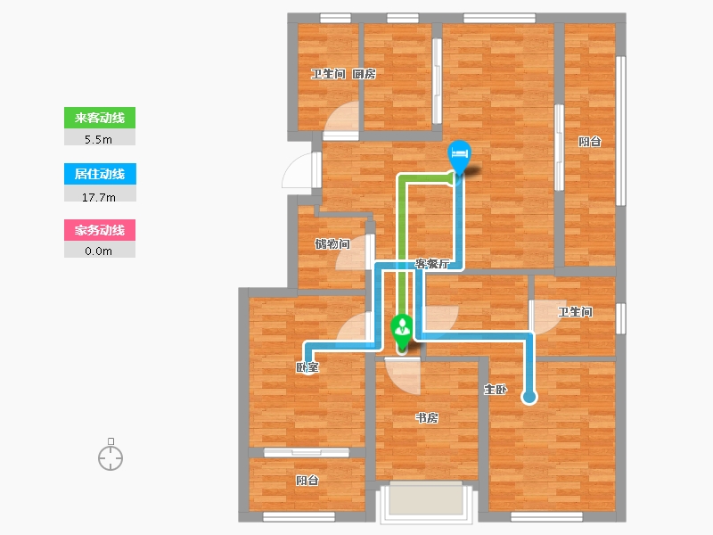 浙江省-杭州市-平峰晓庐-93.74-户型库-动静线