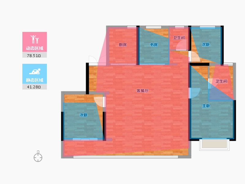 青海省-西宁市-锦玉园-136.00-户型库-动静分区