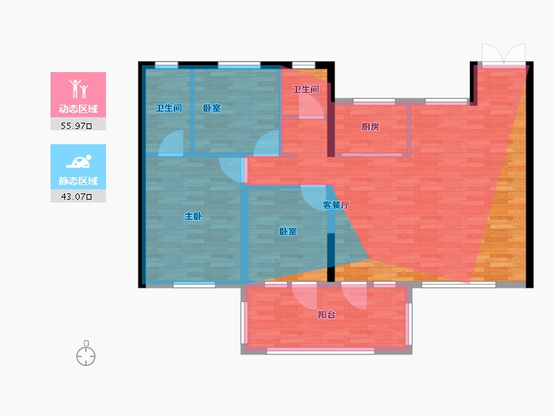 河北省-保定市-时代芳华-101.09-户型库-动静分区