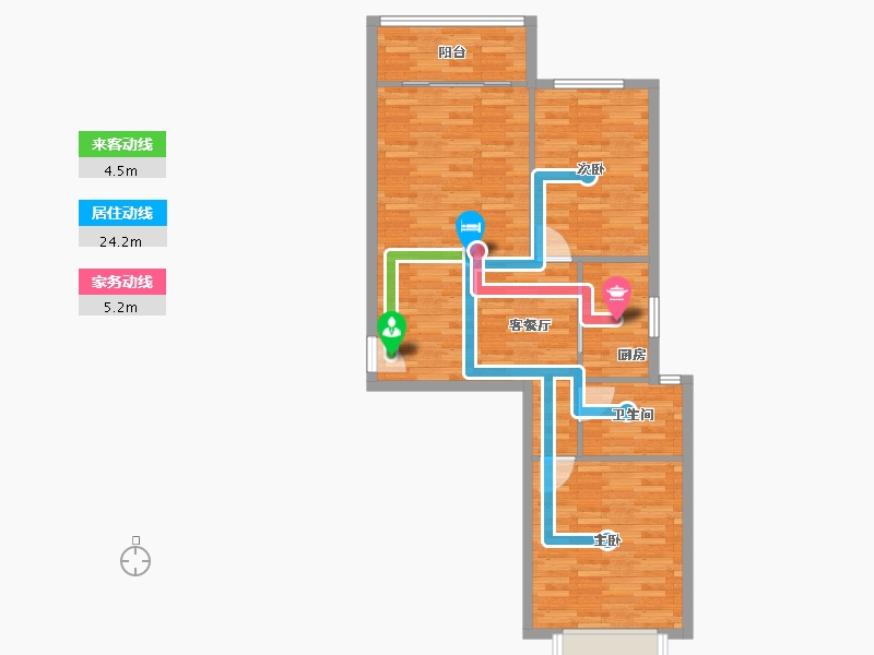 江苏省-常州市-恒景花园-80.00-户型库-动静线