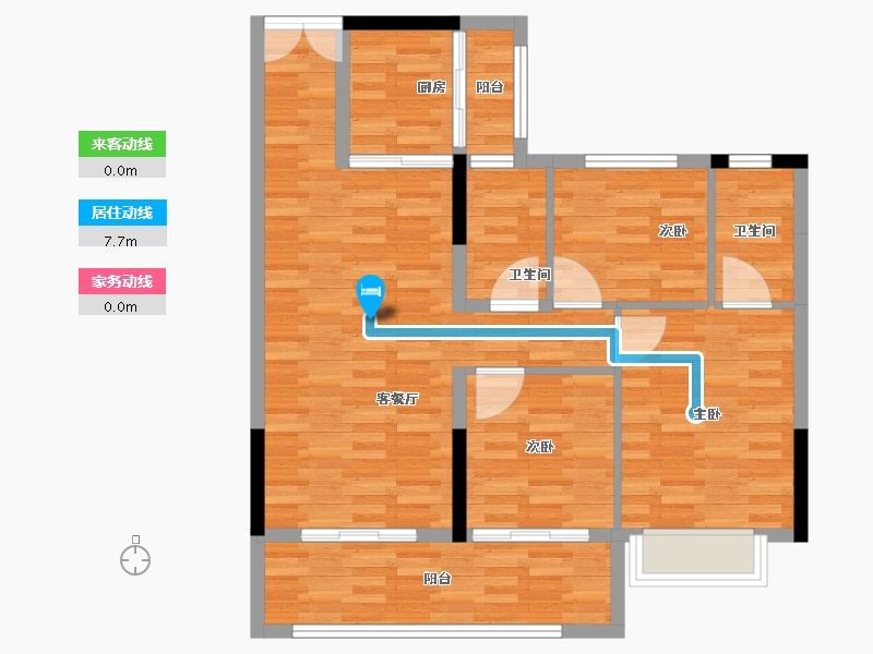 云南省-昭通市-中悦·康养小镇-84.05-户型库-动静线