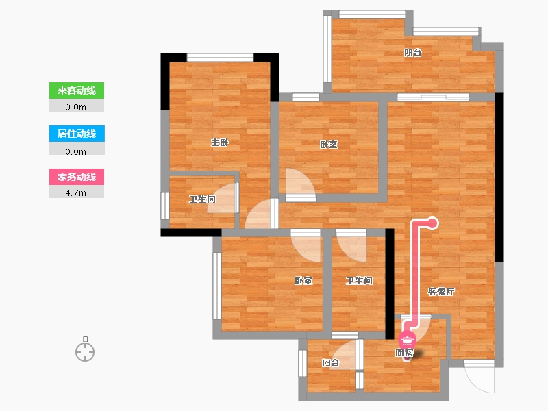 四川省-宜宾市-光明春天·海翔·天宸-78.54-户型库-动静线