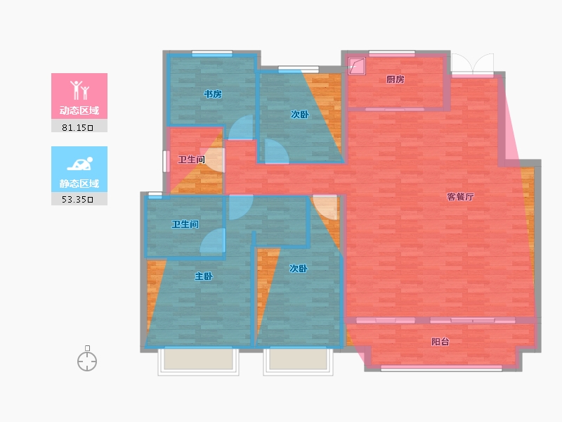 山西省-吕梁市-昌瑞汾州府-140.00-户型库-动静分区