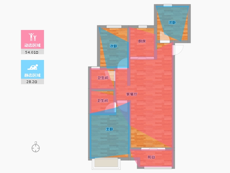 陕西省-咸阳市-天地源珺樾坊-97.60-户型库-动静分区