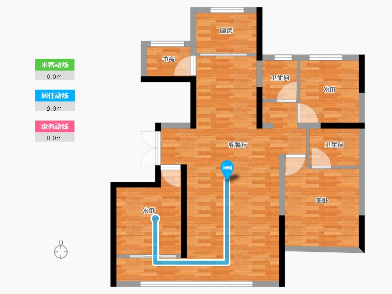 宁夏回族自治区-银川市-阅秀居-93.73-户型库-动静线