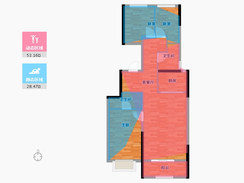 河北省-邢台市-皓顺新华府-79.98-户型库-动静分区