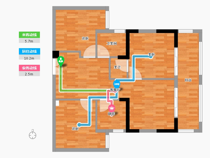 湖北省-十堰市-名城御景园-81.42-户型库-动静线