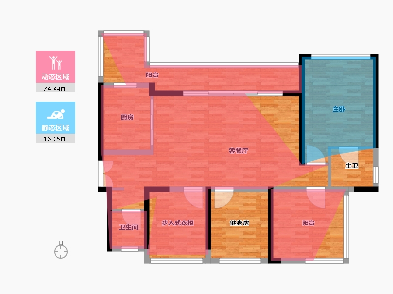 贵州省-贵阳市-贵阳城投毓翠-104.01-户型库-动静分区